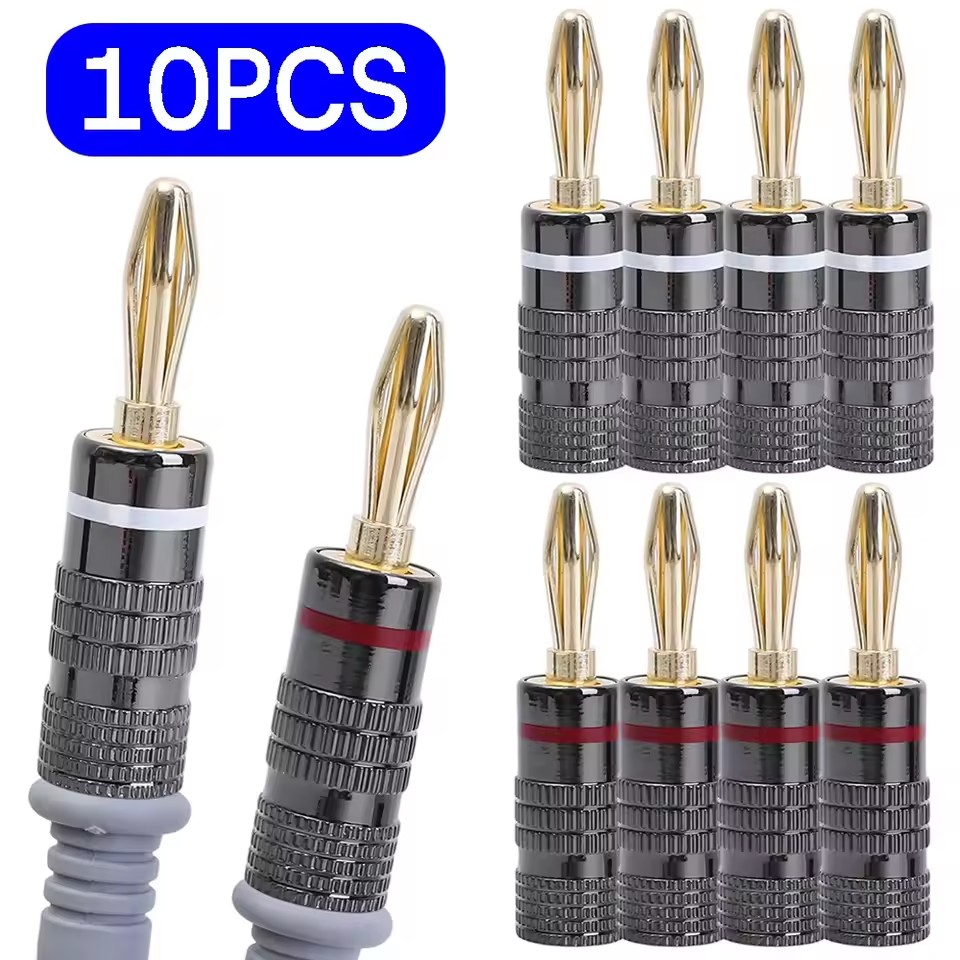 Coupling 8Mm - 1-10 قطع، موصلات معدنية مطلية بالذهب
