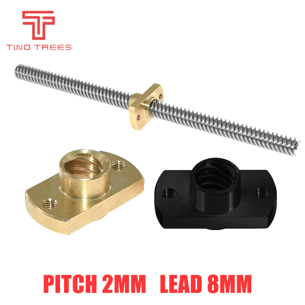 Lead Screw 8Mm - صامولة لولب توجيه T8، نحاس، POM،
