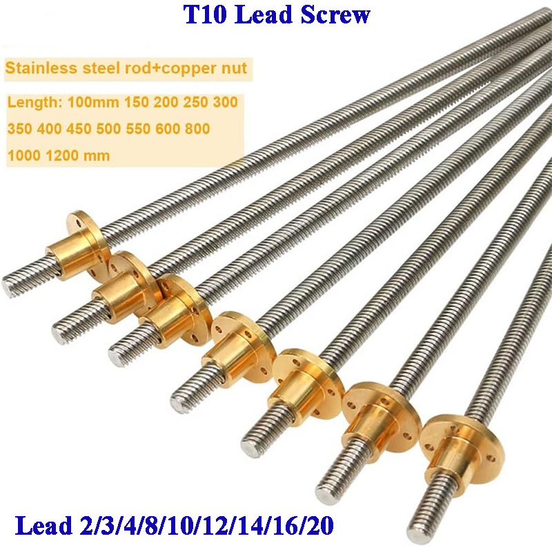 Lead Screw 8Mm - برغي توجيه T10 من الفولاذ المقاوم
