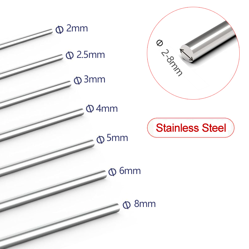 Linear Rod 8Mm - 300 مللي متر الفولاذ المقاوم للصدأ