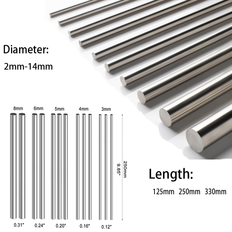 Linear Rod 8Mm - 1/5 قطعة الفولاذ المقاوم للصدأ الصلبة