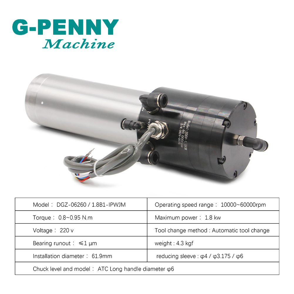 المغزل المبرد بالماء 1.8kw 220 - مراجعة Water Cooled Spindle وسعره