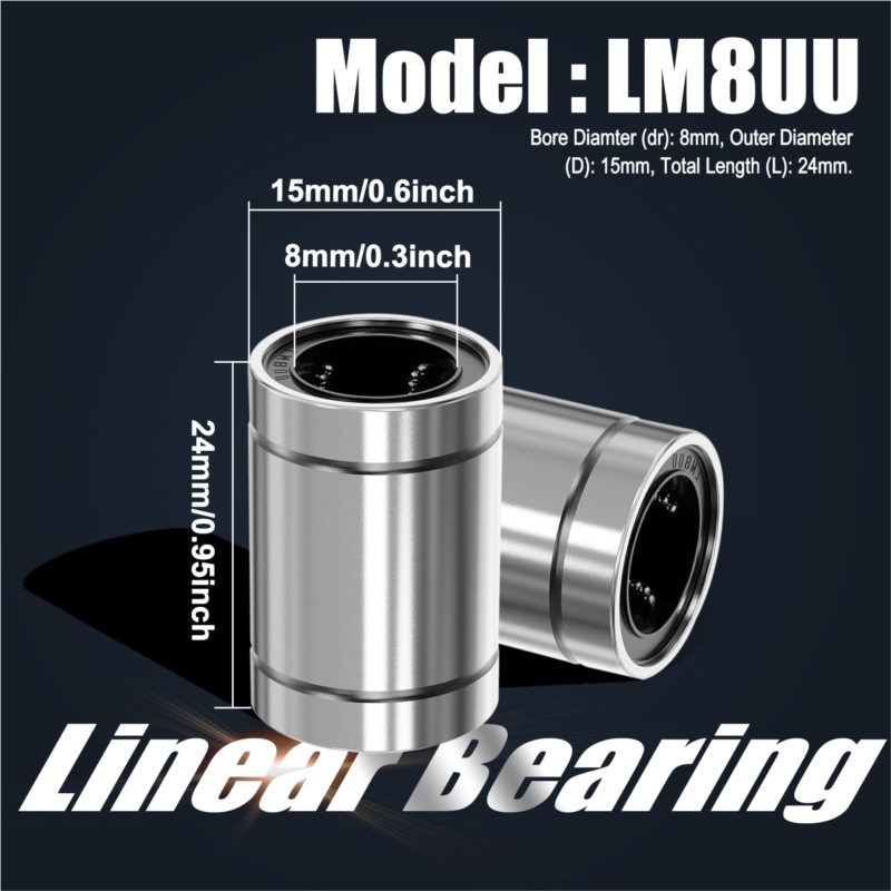 4/10 قطع LM8UU LM10UU LM16UU L - مراجعة Linear Rod 8Mm وسعره