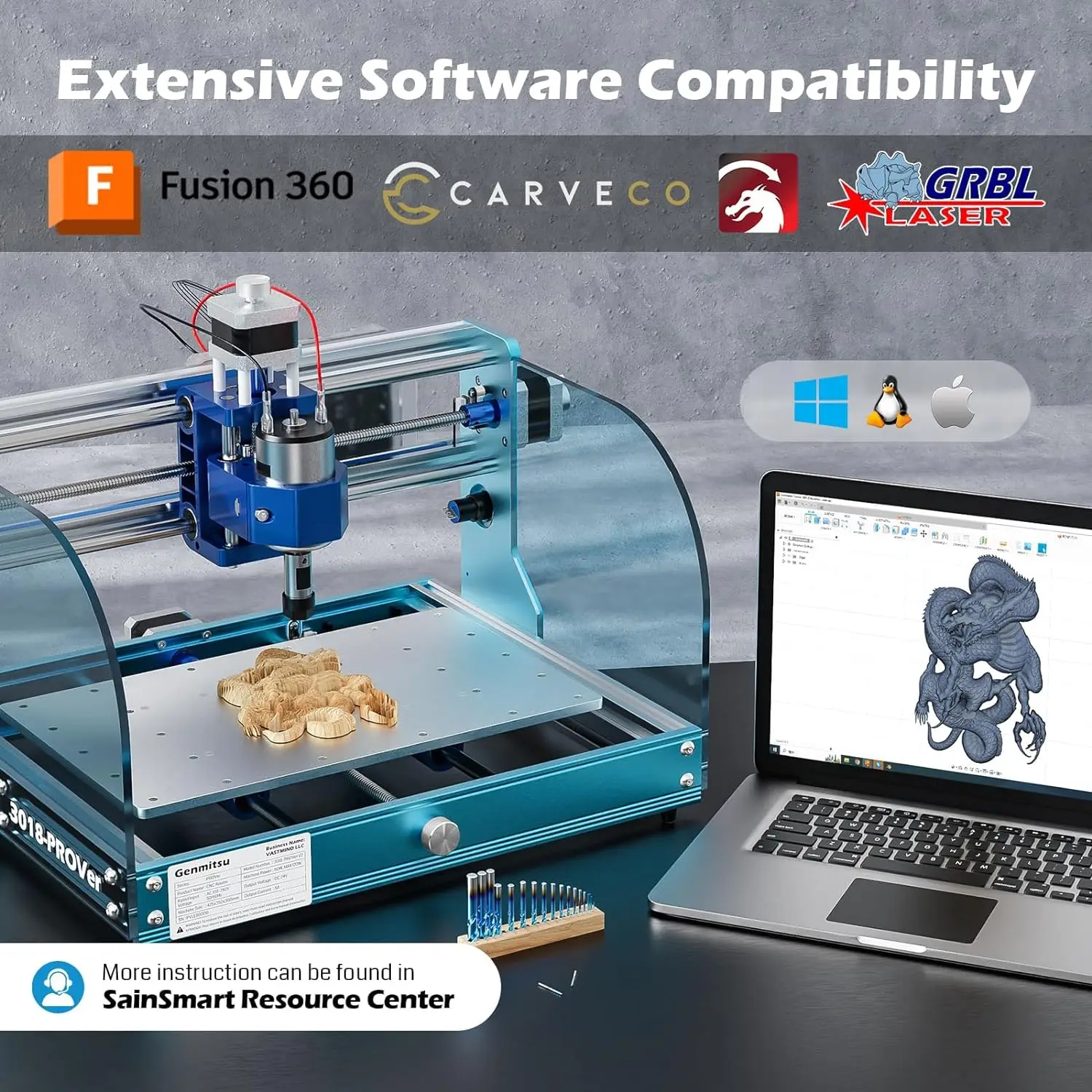 منطقة العمل لآلة التفريز CNC م - مراجعة 3018 Aluminium Cnc وسعره