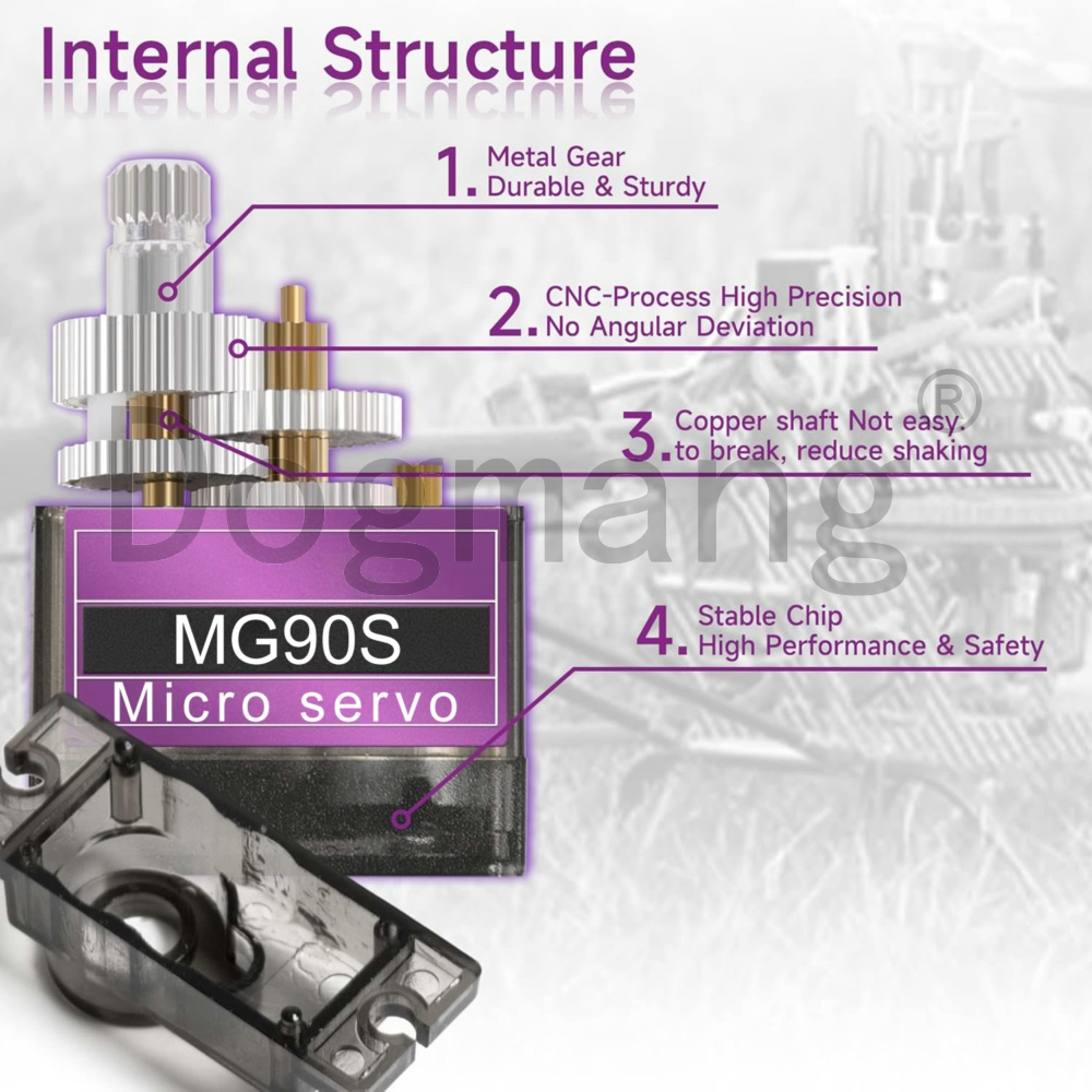 MG90S سيرفو 1/2/4/10/20/50 قطع - مراجعة Servo 9G وسعره