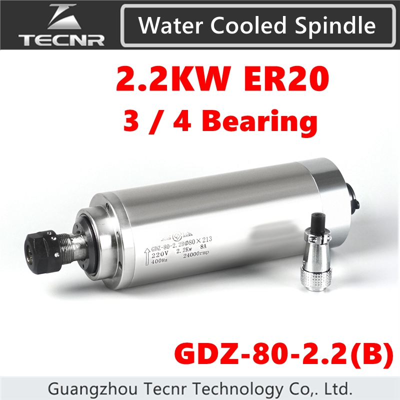 محرك مغزلي بتبريد مائي 2.2 كيل - مراجعة Water Cooled Spindle وسعره