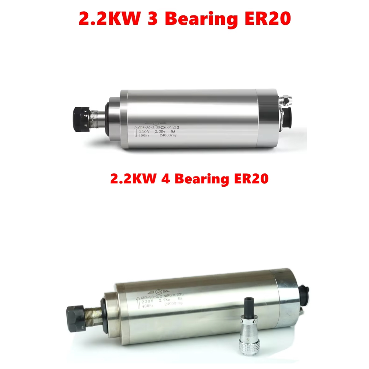 محرك مغزلي بتبريد مائي 2.2 كيل - مراجعة Water Cooled Spindle وسعره