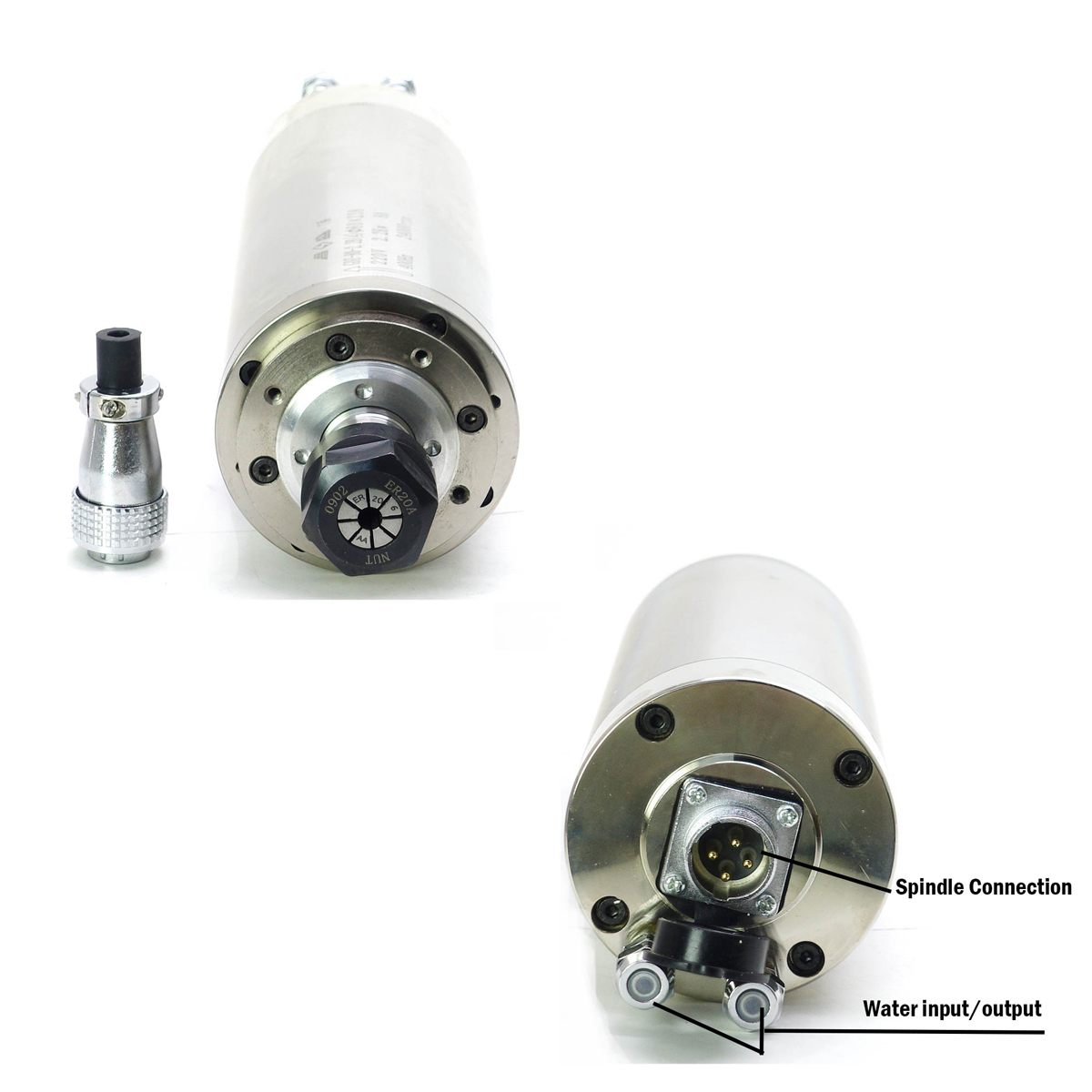 محرك مغزلي بتبريد مائي 2.2 كيل - مراجعة Water Cooled Spindle وسعره