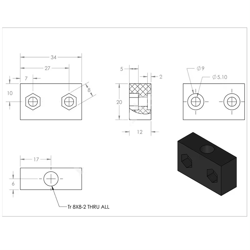 4 قطع من صواميل POM لقضبان الت - مراجعة Linear Rod 8Mm وسعره