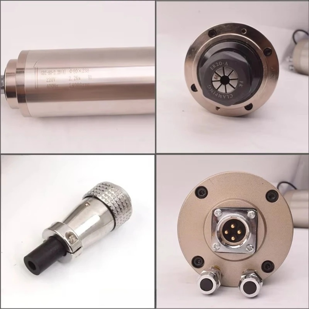 مجموعة مغزل تبريد مائي ER20 بق - مراجعة Water Cooled Spindle وسعره