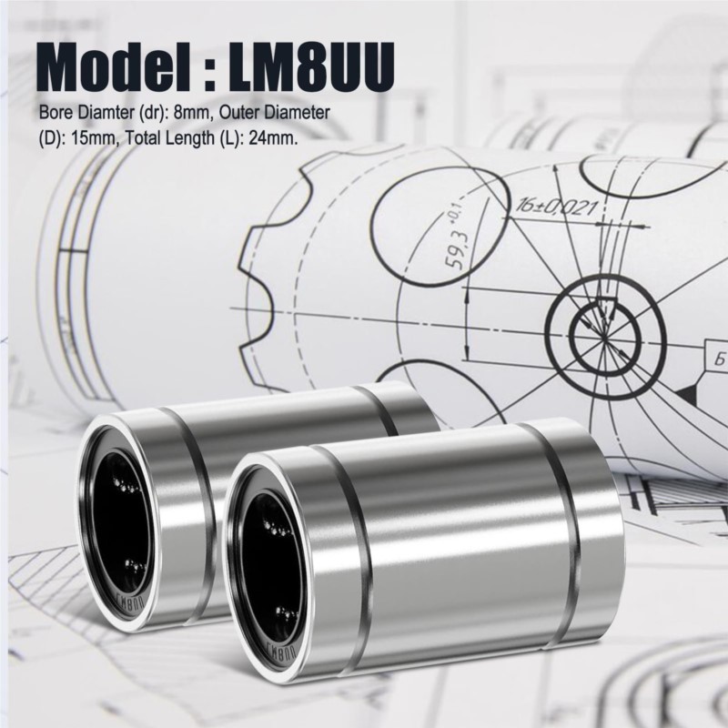4/10 قطعة LM8UU LM10UU LM16UU  - مراجعة Linear Rod 8Mm وسعره
